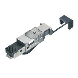 6 RJ45 tool free konektor, Profinet, úhlový 1518100000 IE-TO-RJ45-FJ-A Modul RJ45 na DIN lištu, z jedné strany vstup pro kabel, EIA /