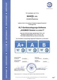 Certifikát výrobku Prohlášení o shodě Certifikát hygieny dle Ö-norm 6020