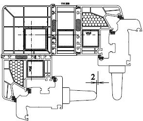 1.14.4.1.1 Spoj 2 mm (2x 116217) Pevný spoj rámů bez možnosti dilatace. Dostupný je jak v oboustranném bílém, tak foliovaném provedení.
