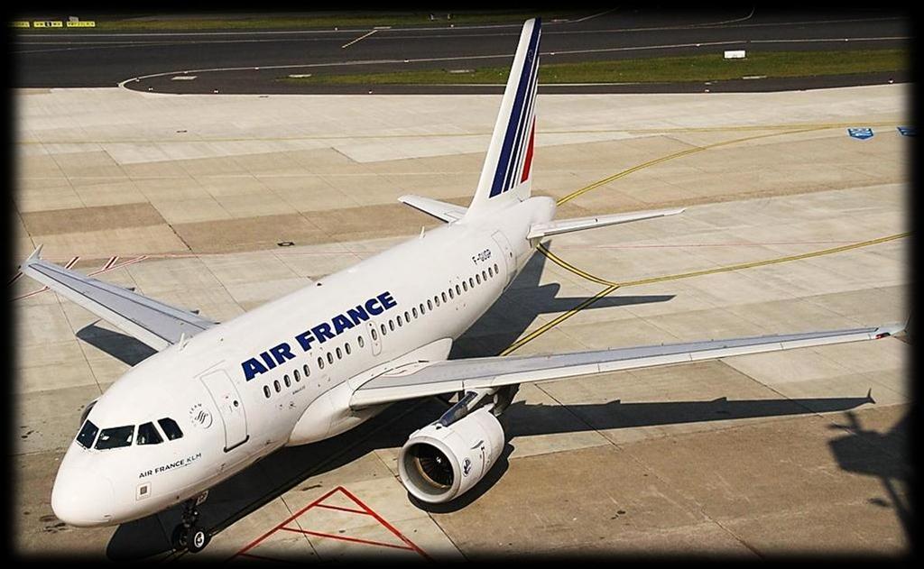 Obrázek 6: A318 letecké společnosti Air France A318 nalézá největší uplatnění na krátkých a méně obsazených letech.