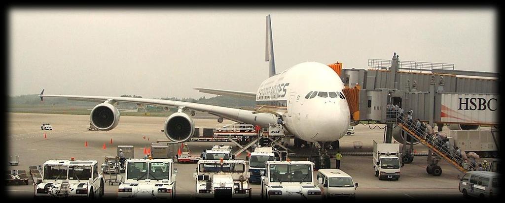 Dvouposchoďový A380 přinesl s sebou také řadu změn v infrastruktuře letišť. Během vývoje jeho konstrukce byla jiţ do velké míry upravována a přizpůsobována moţnostem letišť.