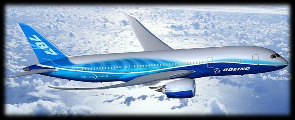 3.5. BOEING 787 DREAMLINER Obrázek 27: Koncept B787 Dreamliner Vývojový program 7E7 na novém super efektivním letounu probíhá v Everettu státu Washington, ve vývojářském středisku poblíţ Seatllu a