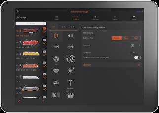 Díky systémovému nastavení upozornění dvojího založení lokomotivy Výběr z mnoha symbolů Přiřazení přes databanku lokomotiv Možnost importu veškerých modelů vyrobených od roku 2015 Založení a správa
