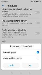 11 z 33 Upozornění o doručení SMS ikonu SMS a MMS.