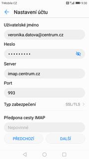 19 z 33 centrum.cz ikonu E-mail. Vyberete možnost Ostatní. 3. Vyplníte vaší e-mailovou adresu, heslo a stisknete tlačítko PŘIHLÁSIT SE. Dále stisknete tlačítko IMAP.