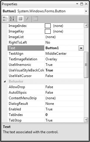 66 Část I Začínáme s Microsoft Visual Basicem 2010 Tip: Pokud okno Properties nevidíte, klepněte v nabídce View na příkaz Properties Window nebo stiskněte klávesu F4. 3.