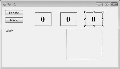 68 Část I Začínáme s Microsoft Visual Basicem 2010 Text objektu Label1 se změní na 0.