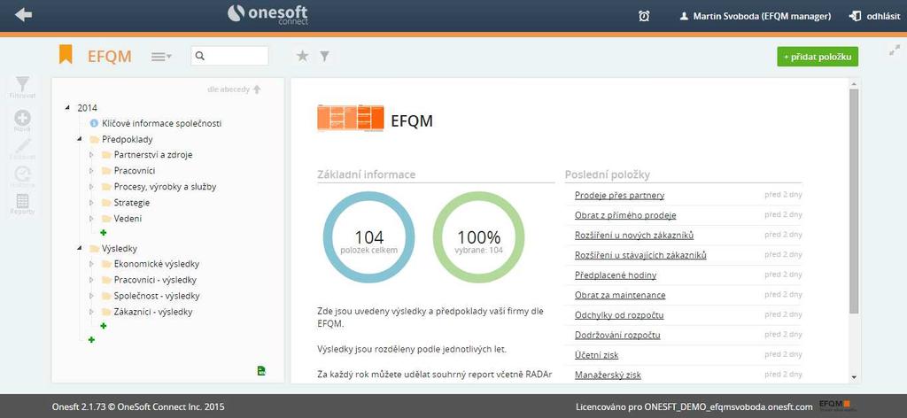 Kapitola 5 Hodnocení firmy Modelem excelence EFQM Po sestavení sebehodnotícího týmu firmy jsem již realizoval samotné hodnocení firmy podle kritérií Modelu excelence EFQM.