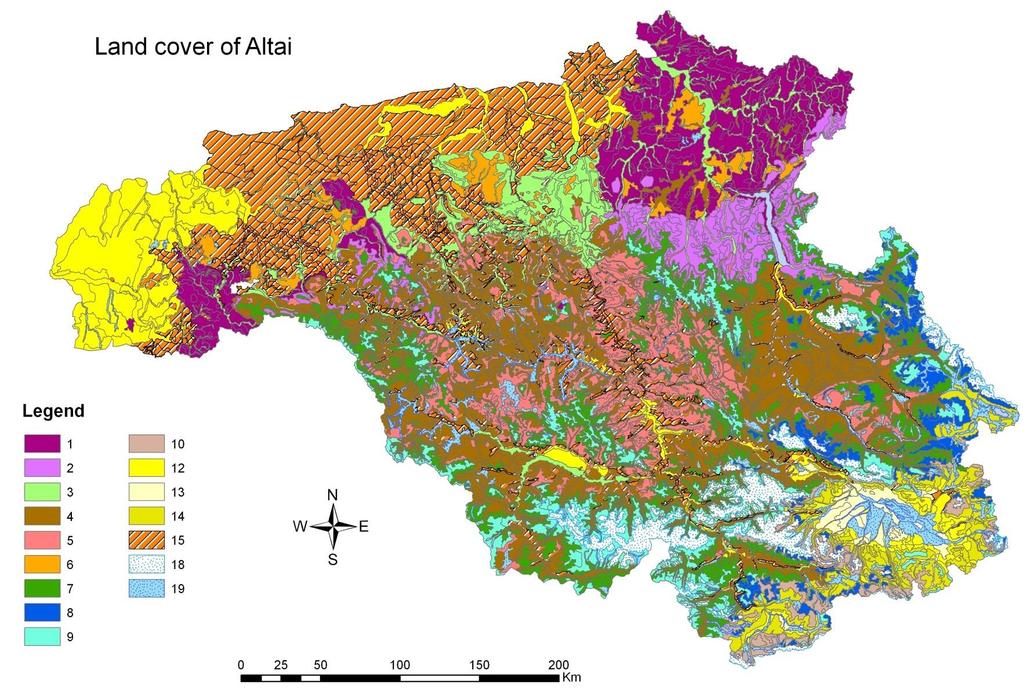 Vegetační kryt Altaje Interpretace satelitních snímků