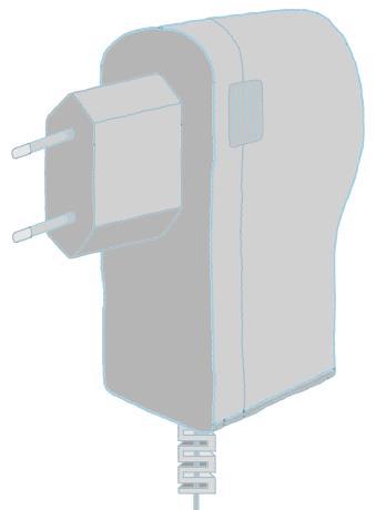 4. Krok Připravte si ADSL / VDSL modem a červený kabel. Propojte tímto kabelem ADSL zdířku splitteru a DSL zdířku modemu.