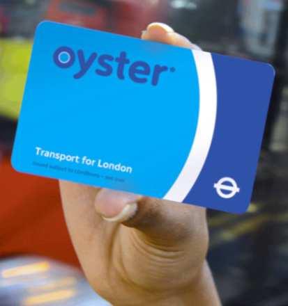 Londýn 3 Oyster card čipová karta pro