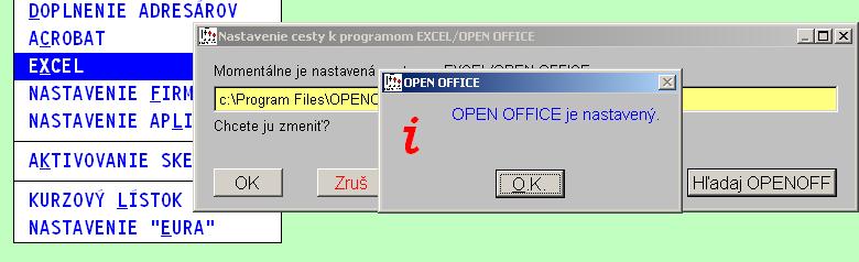 (od 05/2011 program hľadá na disku OpenOffice verziu 3).