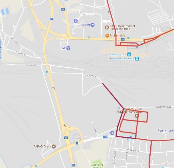 po Teplého ulici již vybudován. Lze reálně předpokládat, že délka trolejbusové trati bude pouze 0,4 km.