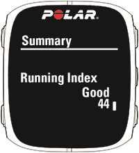 Running Index se vypočítává při každém tréninku, pokud je měřena tepová frekvence, je zapnuta GPS / používá se krokoměr a jsou splněny tyto podmínky: Jako sportovní profil se používá běžecký sport