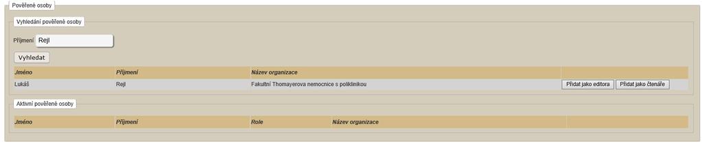 Obrázek 33: Obrazovka pro přidání příloh k projektu navrhovatele. Např. životopis apod.