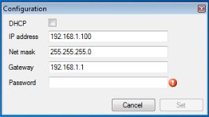 Tato zařízení jsou následně zobrazena v tabulce. Okno aplikace 2N Helios IP Network Scanner 5.