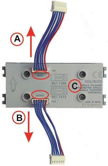 1.3.3 Tlačítkové moduly a klávesnice Rozšiřující moduly tlačítek a numerické klávesnice se používají originální výrobky Fermax řady VDS/BUS2.