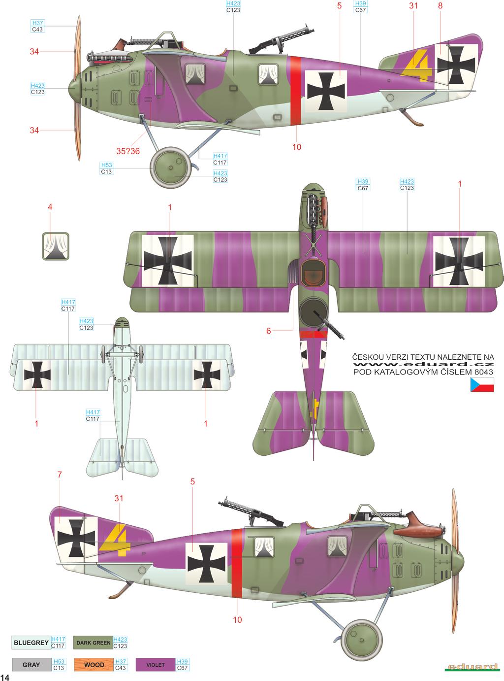 B Western Front, Summer 1917 This Roland C.II was flown by a German unit serving on the Western Front.