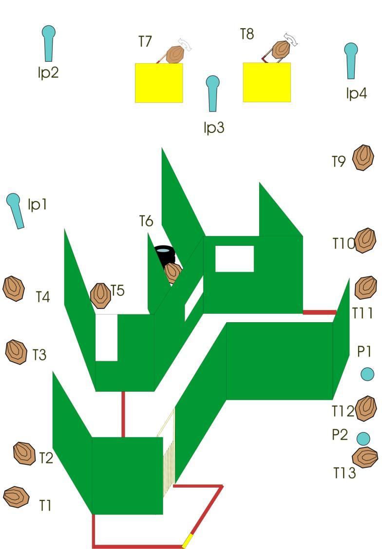 STAGE 7 13x IPSC, 4x IPSC Popper, 2x Deska Min. počet ran: 32 Max.