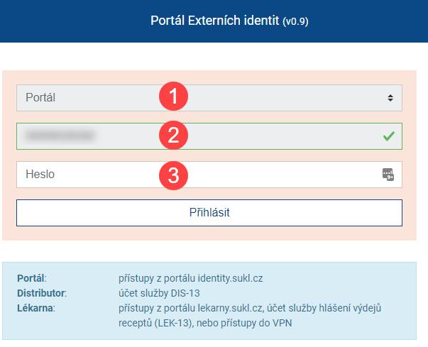 (Používáte heslo pro přihlášení zdravotnického zařízení na portál tedy heslo číslo z obr. 1). Vygenerování certifikátu na portálu http://pristupy.sukl.