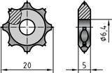 až 300 do 80 R40 (174) kužel Mk0 (válec Ø 6 mm) (válec Ø 8 mm) 0,75 ct