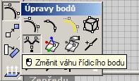 6 Reprezetace křvek v CAD systémech ÚM FSI VUT v Brě Studjí text 4. NURBS křvky v Rhoceros: Váhu řídcích bodů můžeme mět příkazem Váha, a to v rozmezí.