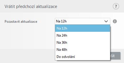 Možnost Spojení pomocí proxy serveru vyberte v případě, že: Pro aktualizaci ESET Smart Security Premium potřebujete použít jiné, než globální nastavení proxy serveru definované v Rozšířeném nastavení