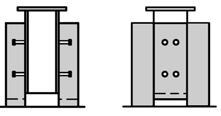 vzorek podle Eurokódu α = 1 pokud h/d > 4 (obvyklé) Při užití trapézových plechů: Rozteče: min. 4d 20 h d min.