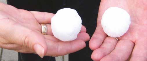 Podle statistických údajů získaných dlouholetým sledováním počasí se bouřky s krupobitím, kdy mají kroupy velikost slepičích vajec (cca 5 cm v průměru), vyskytují průměrně každých deset