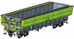 1 Tamns (N-409-00) 4-nápravový vozeň s otváracou strechou na prepravu sadry s mernou hmotnosťou 0,8 t/m³.
