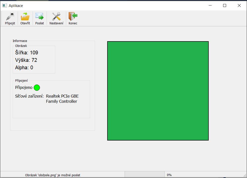 Obrázek 7.13: Ukázka nové aplikace GUI (knihovna Qt) pro PC 7.2.