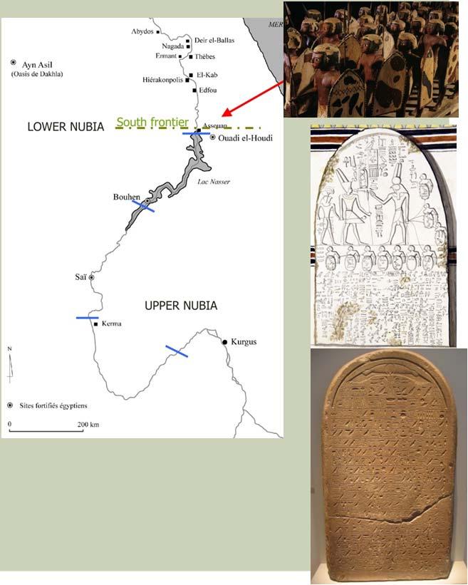 KONTAKTY EGYPTA A NÚBIE VE 2. TISÍCILETÍ Důvod zájmu o oblast: nerostné bohatství: zlato Doklady přítomnosti Egypťanů: již v 11. dynastii (Mentuhotep II.