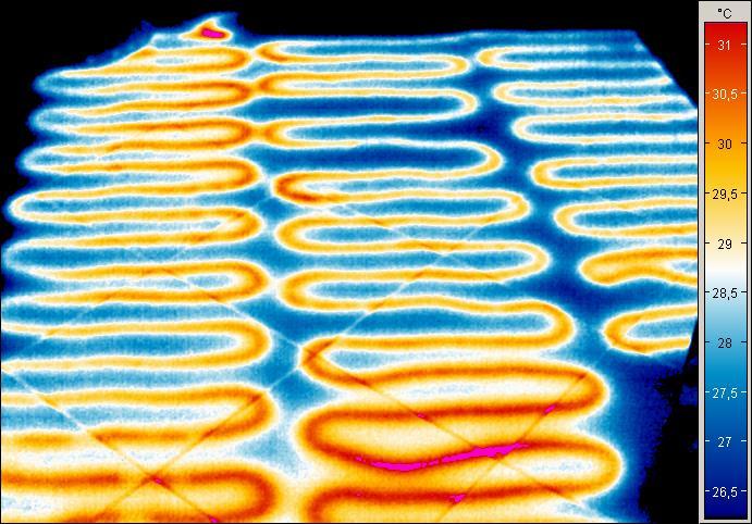 Termogramy systémů podlahového vytápění odhalí případné nedostatky dané instalace.