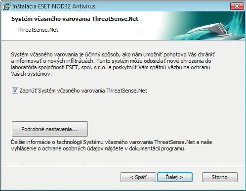 ThreatSense.Net ThreatSense.Net hrá dôležitú úlohu pri vývoji nových technológií proaktívnej detekcie škodlivého kódu, vďaka čomu poskytuje lepšiu ochranu aj vám.