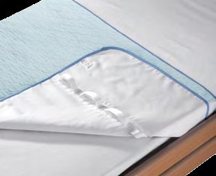 BOTTOM LAYER - PROTECTS It protects the bed before the leaks and stains, keeps the pad in the selected position on the bed.