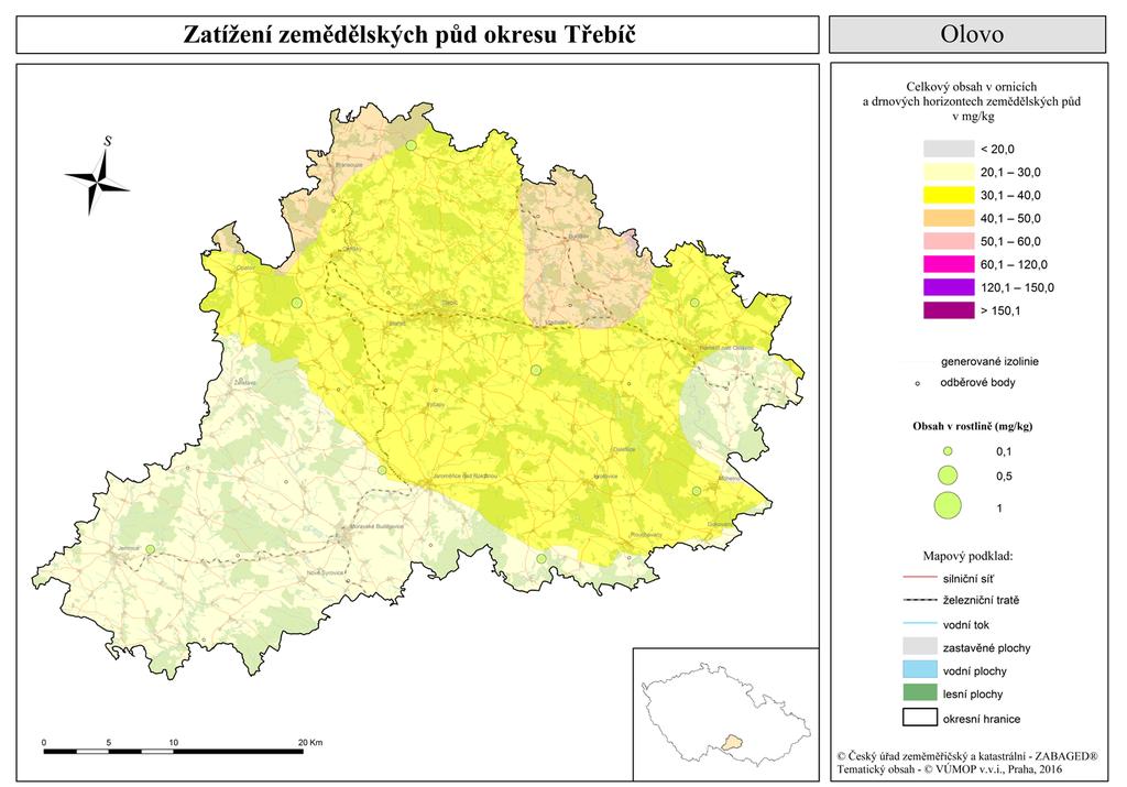 beryllia (9 případů), chromu (12 případů), niklu (2 případy) a olova (1 případ).