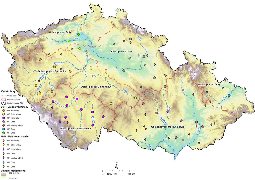 ZPRÁVA O VÝSLEDCÍCH SLEDOVÁNÍ A VYHODNOCOVÁNÍ CIZORODÝCH LÁTEK V POTRAVNÍCH ŘETĚZCÍCH V RESORTU ZEMĚDĚLSTVÍ V ROCE 2016 4 Monitoring cizorodých látek v povrchových vodách drobných vodních toků a