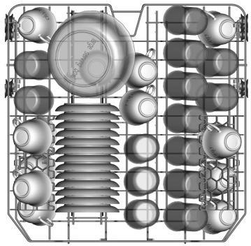 The Method Loading Normal Dishware Loading the Upper Basket The upper basket is designed to hold more delicate and lighter dishware such as glasses, coffee and tea cups and saucers, as well as