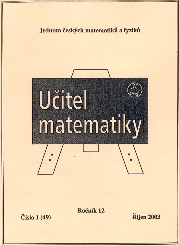 Časopis Učitel matematiky, vydávaný Jednotou českých matematiků a fyziků, vkročil již do 16. ročníku.