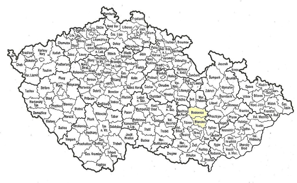 Příloha č. 1 Mapa České republiky se zaznačením Boskovicka ( Nováková, B. (ed.