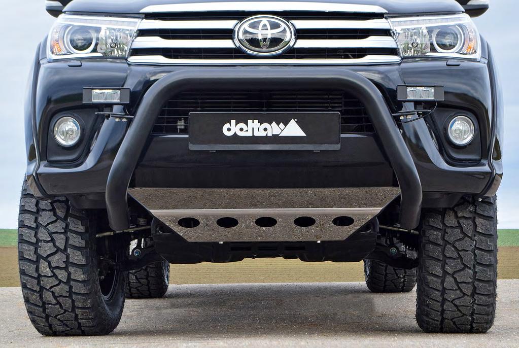 TOYOTA HILUX 2016 EC-Frontbügel basic schwarz, rám přední nerez leštěný/černý 76 mm Front