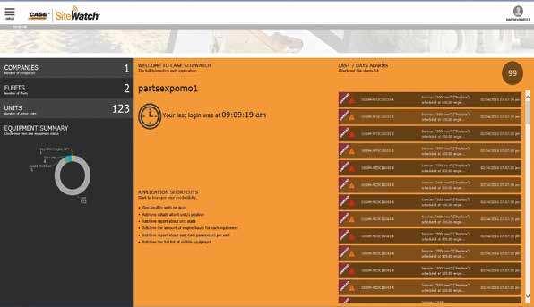SiteWatch: výhody centralizovaného řízení strojového parku na dosah vaší ruky Změřte skutečnou disponibilitu svého majetku a optimalizujte ji Eliminujte nevyužité stroje: SiteWatch identiikuje