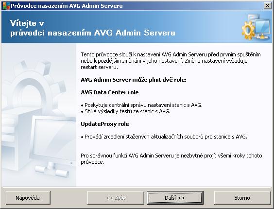 3. Průvodce nasazením AVG Admin Serveru Průvodce nasazením AVG Admin Serveru je spuště n automaticky po instalaci AVG Business Edition.