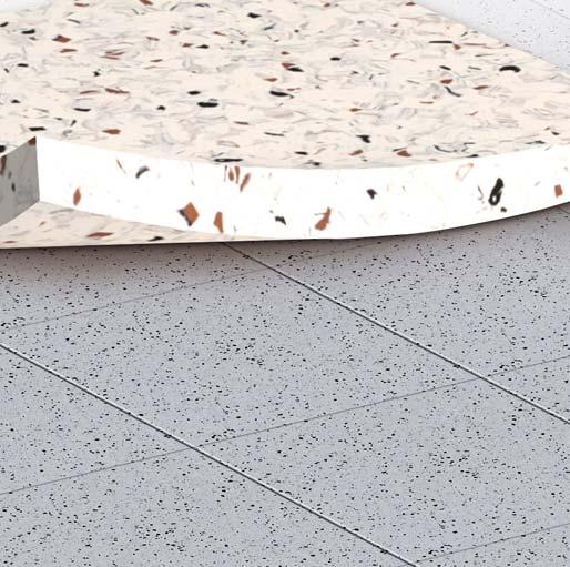 Homogeneous floor coverings maintain consistent
