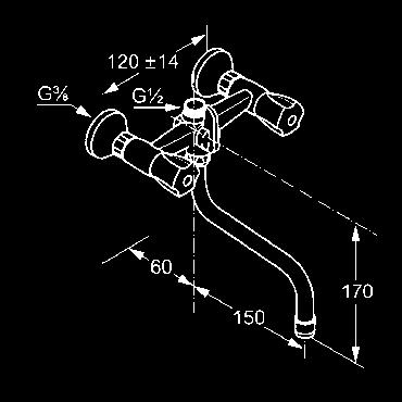 prietokového množstva BA otočný výtok 200 mm perlátor M 22 x 1 automatický