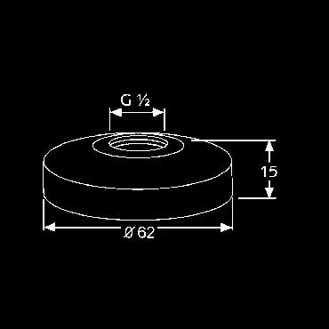 Umývadlové a bidetové sifóny ružica G 1/2 výška 5 mm chróm-nikel 82027235-00 1,08 ružica G 1/2