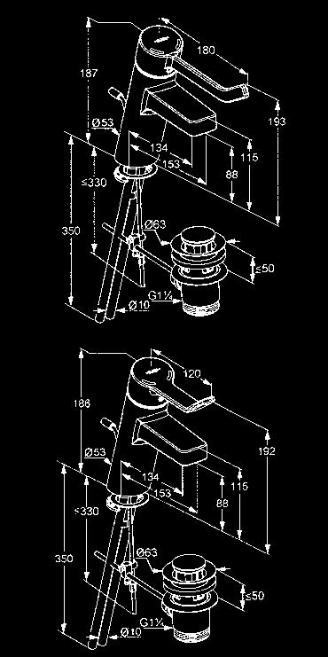 G 1 1/4 medené rúrky 10 mm P-IX 19335/IZ potrebné príslušenstvo: KLUDI PROVITA Klinik-páka KLUDI PROVITA Public-páková