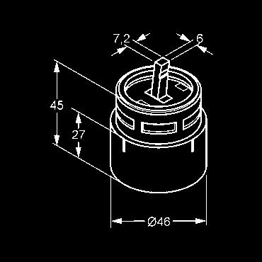 nastavenie prietoku a teploty vody podľa DIN EN 817 7640000-00 40,12 kartuša 41mm s keramickými