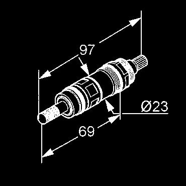 Cascade-perlátorom M 24 x 1 trieda prietokového množstva A 33901, 33955, 31834, 31738 chróm 7506805-00