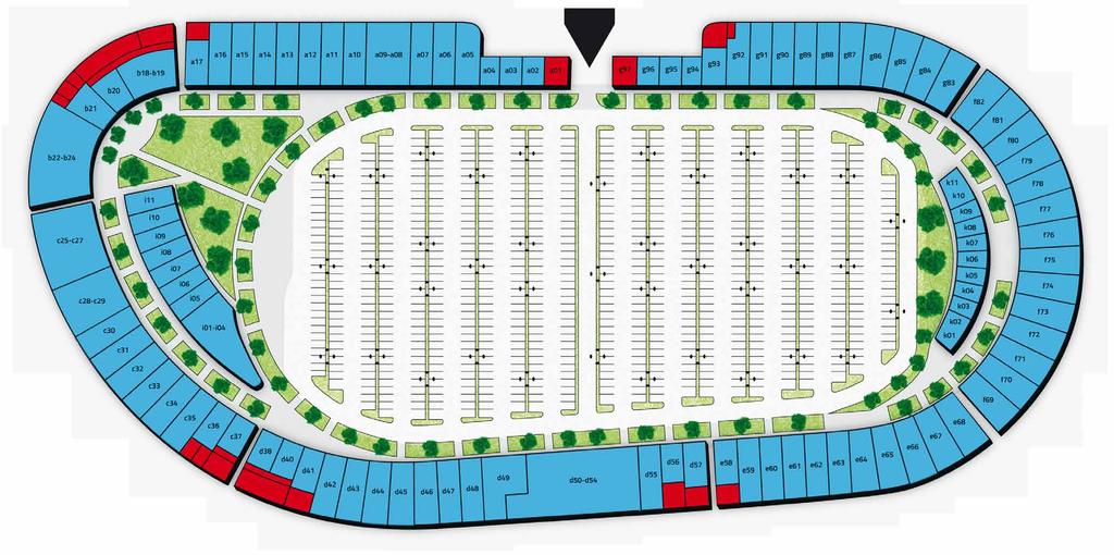 Mapa centra Map of the center 100 obchodů, 800 míst k parkování 100 shops, 800 parking lots Hlučínská nákupní jednotky